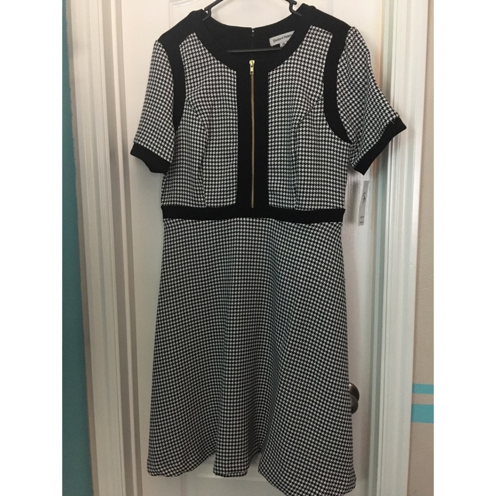 Black and White Houndstooth Dress